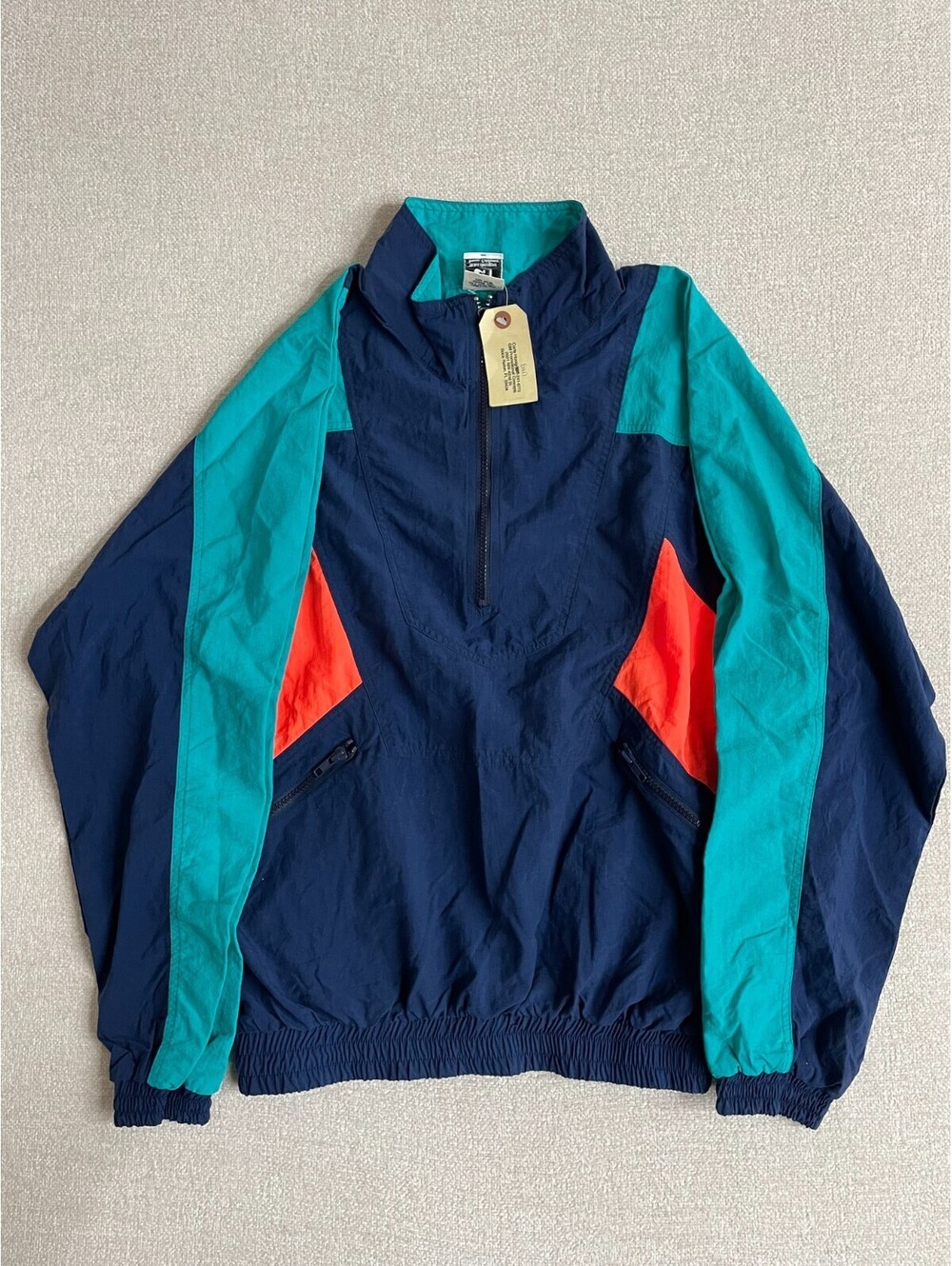 Vintage Moving Comfort USA Made Colorblock Half-Zip Windbreaker Jacket